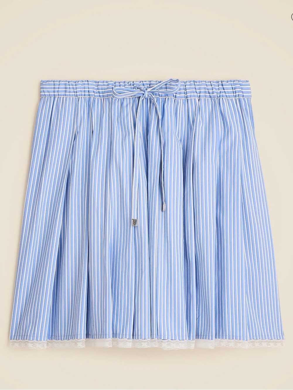 J Crew Light Blue Striped Summer Skirt